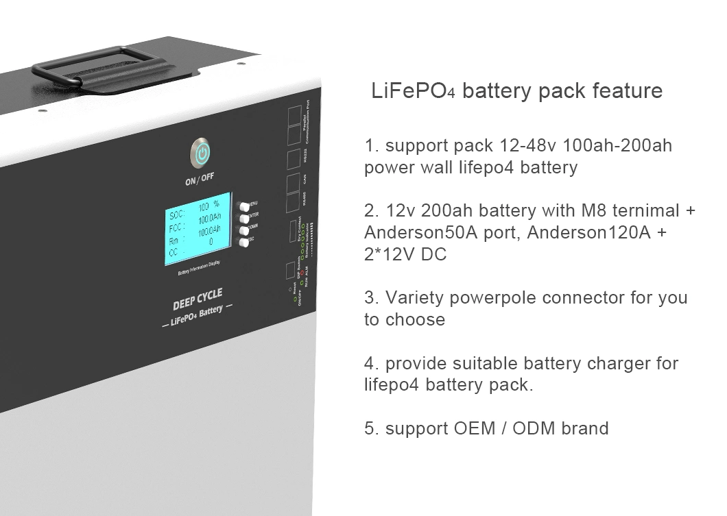 Powerwall Household Battery LiFePO4 Home Battery Backup 48V 200ah