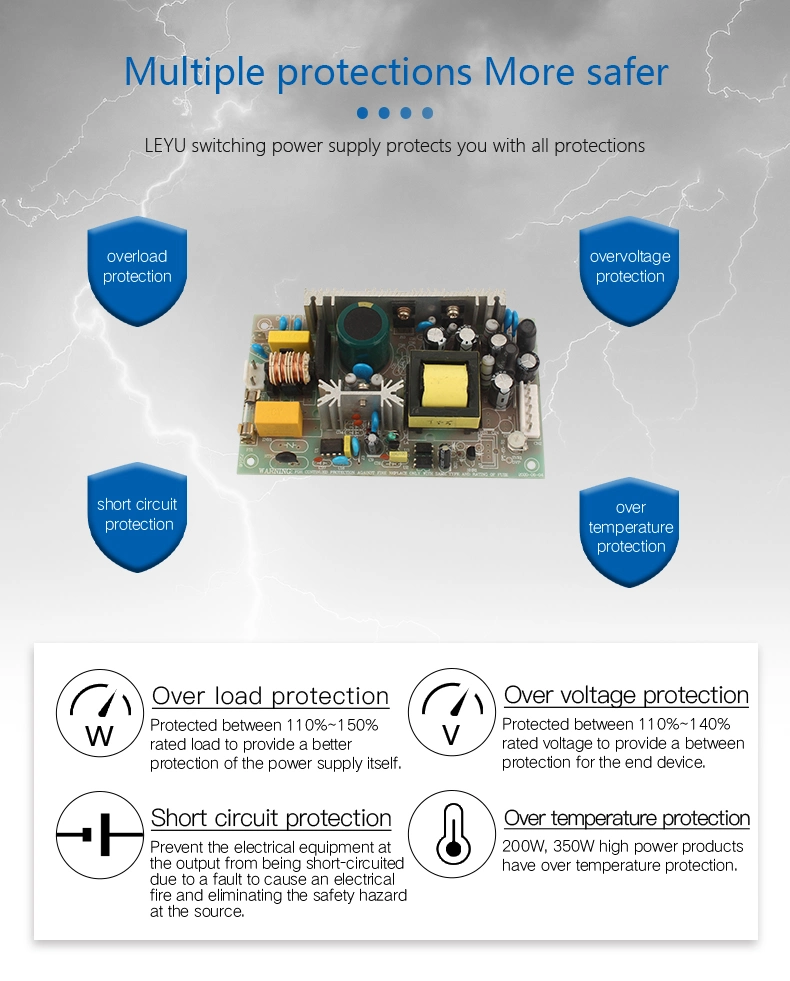 45W Single Output Open-Frame Switching Power Supply for LED Lights