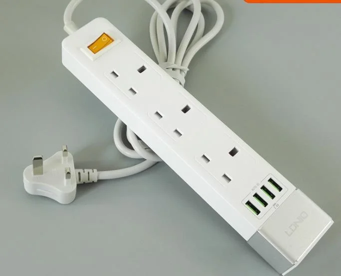 4 USB Port Charger Power Strip Extension Socket Desktop Adapter with Plug