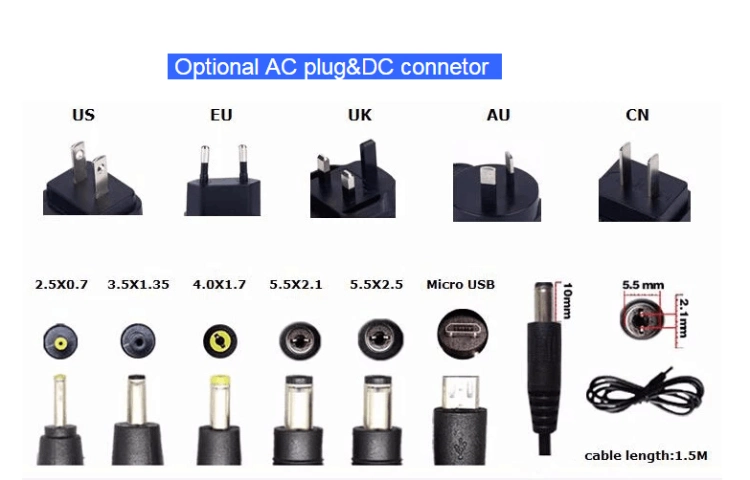 EU Plug 12V1a Desktop Type Power Adapter