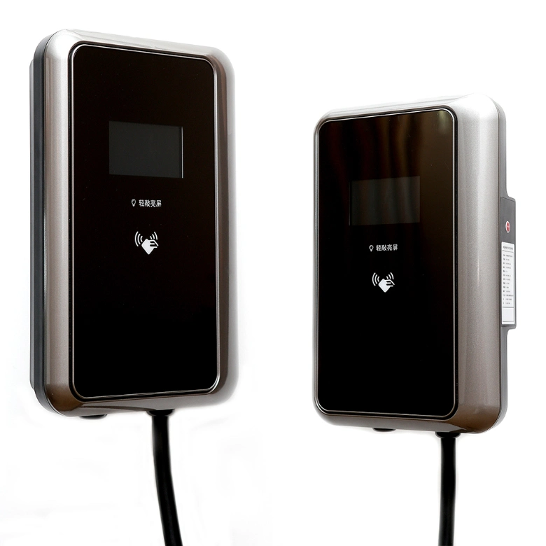 380V 22kw 8 to 32A 3phase Fast Charging Wall Box Mode 3 Portable Electric Car Charging Station EV Charger with LCD Screen