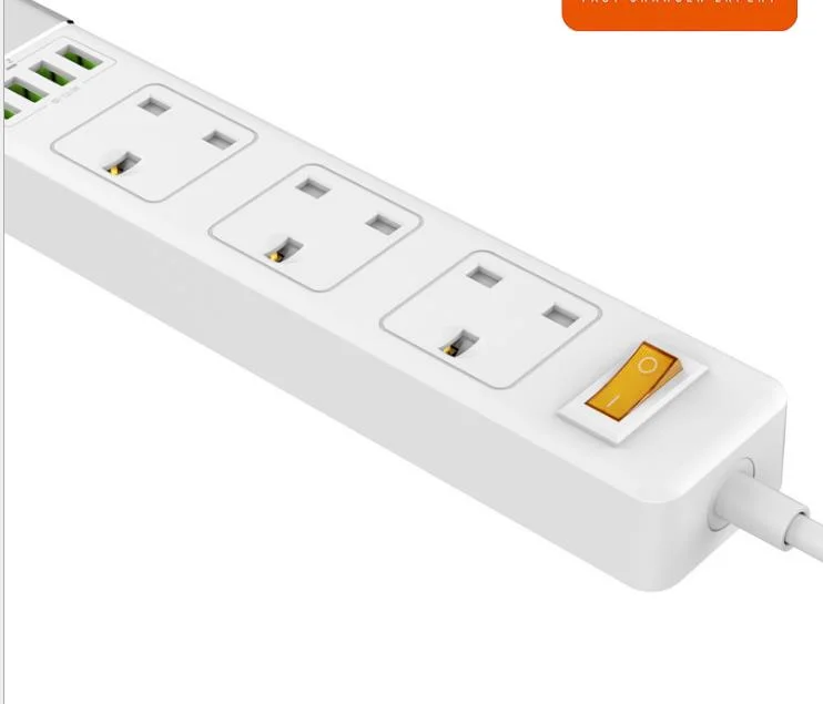 4 USB Port Charger Power Strip Extension Socket Desktop Adapter with Plug