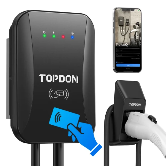 Topdon Manufacturer Ocpp Level Type 2 1 3 Phase 32A 16A 7kw 9.6kw 11kw 16kw 22kw Wall Mount Pulseq AC Home Fast Charger Station Wallbox EV Electric Car Charger