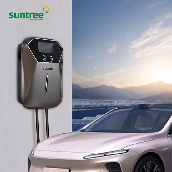 380V 22kw 8 to 32A 3phase Fast Charging Wall Box Mode 3 Portable Electric Car Charging Station EV Charger with LCD Screen