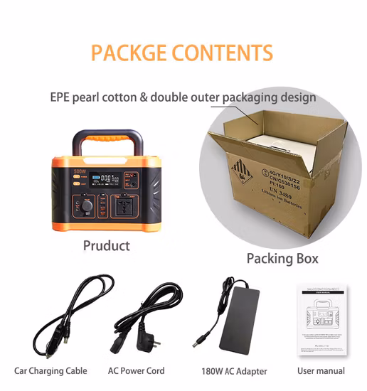 Solar Mini UPS 200W 500W 180000mAh Uninterruptible Power Supply Charger Power Banks Outdoor Portable Power Station